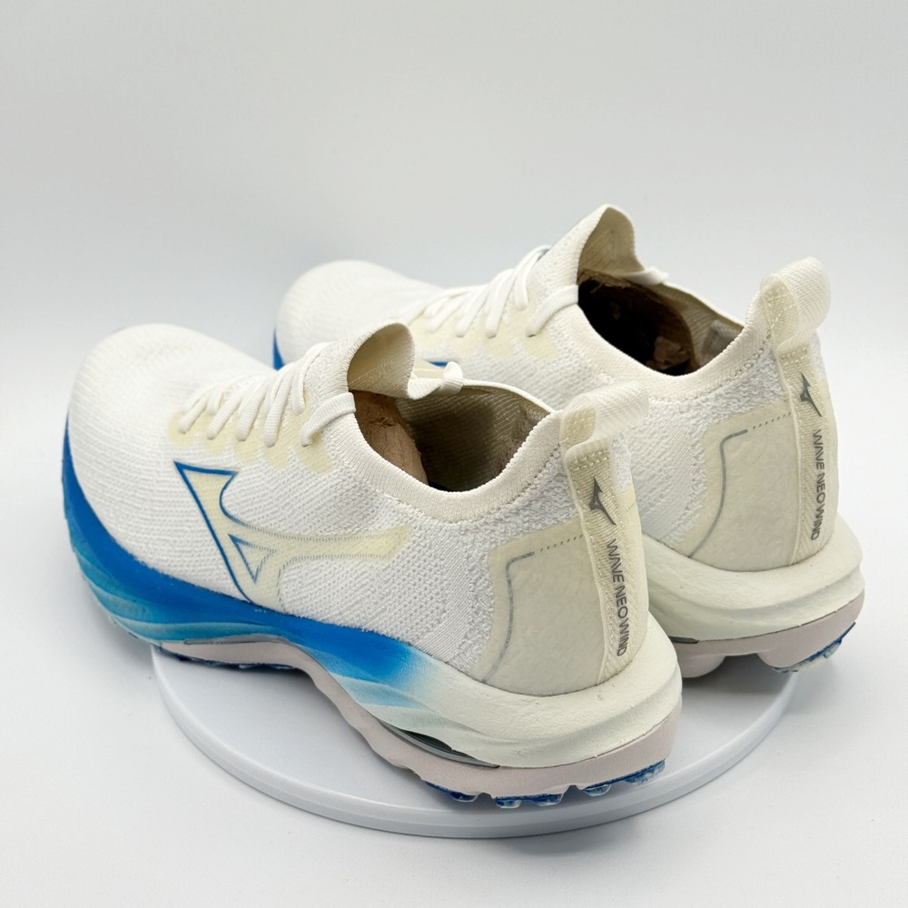 Mizuno Wave Neo Wind Running Shoes Womens 9.5 White Blue J1GD227821 Sneakers - Picture 7 of 12